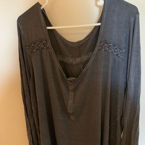 Lace Inset Henley